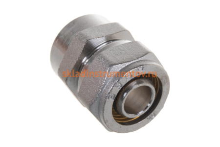 Соединитель (20х2 мм; 3/4"; цанга-гайка) для трубопровода Зубр 51402-20-3/4