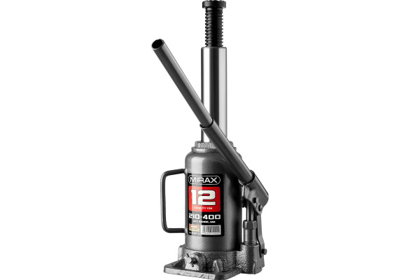 Гидравлический бутылочный домкрат MIRAX 12т, 210-400 мм 43260-12