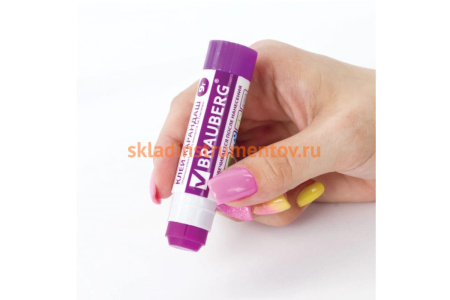 Клей-карандаш BRAUBERG 9 г, обесцвечивающийся после высыхания 220872