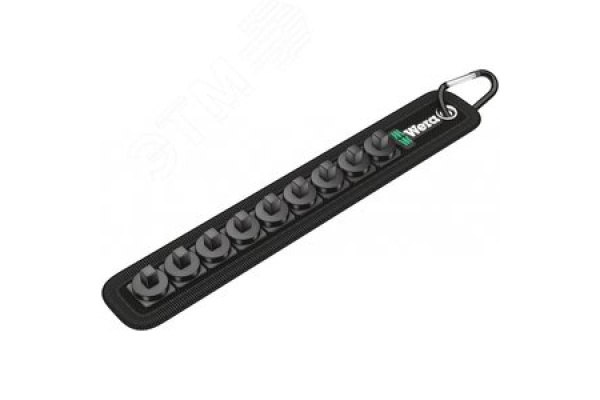 Матерчатый пояс WERA BELT A 0/9 на 9 торцевых головок DR 1/4", пустой, 39x2 см WE-003891