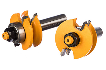 Набор фрез комбинированных рамочных (2 шт; 41.3х23 мм; R 12 мм; хвостовик 12 мм) по дереву Энкор 9340