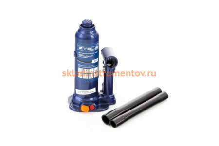 Гидравлический бутылочный домкрат 3 т, h подъема 188–363 мм, в пластиковом кейсе STELS 51173