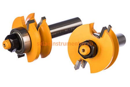 Набор фрез комбинированных рамочных (2 шт; 41.3х23 мм; R 12 мм; хвостовик 12 мм) по дереву Энкор 9340