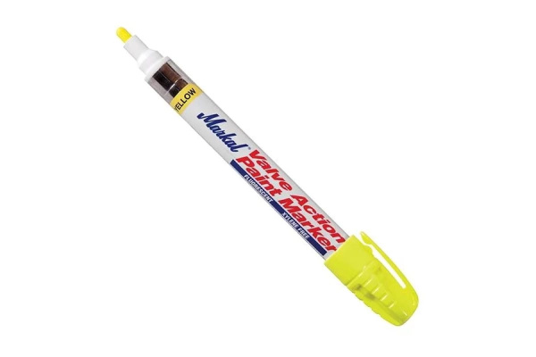 Маркер-краска Markal Valve Action, промышленный, универсальный, 3 мм, флуоресцентный желтый 97050