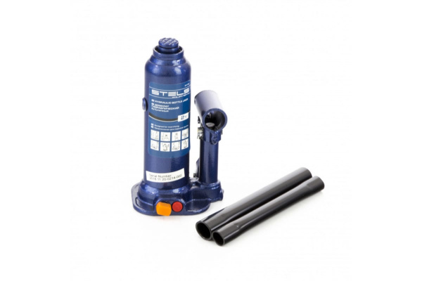 Гидравлический бутылочный домкрат 3 т, h подъема 188–363 мм, в пластиковом кейсе STELS 51173