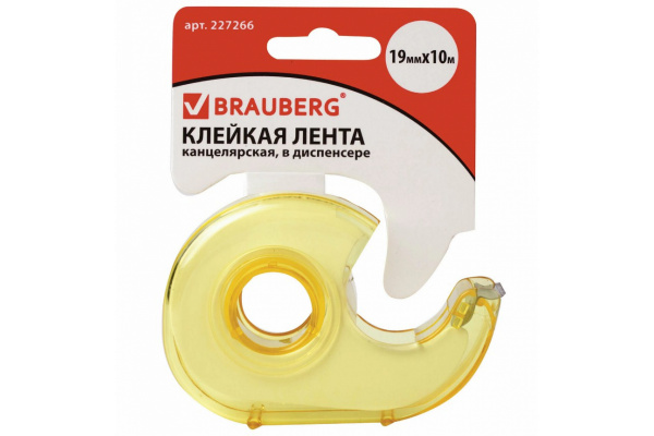 Клейкая лента в лимонном диспенсере BRAUBERG 19 мм х 10 м 227266
