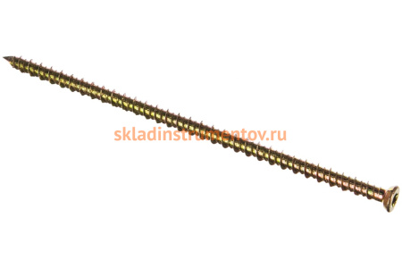 Рамный универсальный шуруп с потайной головкой Зубр хроматированный, TORX 30, 7,5x182мм, ТФ6 4-300486-75-182