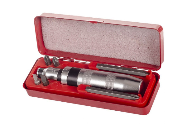 Ударная отвертка с набором бит, 6 предметов AV Steel AV-482408