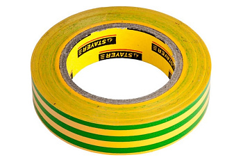 Желто-зеленая ПВХ изолента 5000В 15ммх10м STAYER MASTER 12291-S-15-10