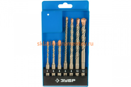 Набор буров SDS-Plus (7 шт.) по бетону ЗУБР 29314-H7