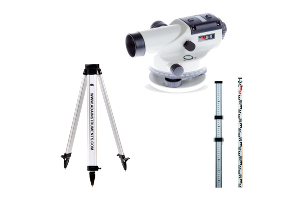 Оптический нивелир ADA Basis с поверкой + рейка STAFF 3 + штатив Light S А00197_К