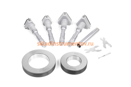 Набор микрометрических нутромеров Micron 3-точ. 50-100 0,005 у/к МИК 129484