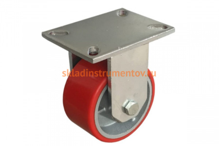 Колесо б/г полиуретановое сверхмощное неповоротное с шариковым подшипником 200 мм MFK-TORG 1051200 ТГ