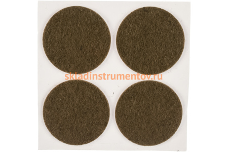 Самоклеящиеся накладки на мебельные ножки Stayer COMFORT фетровые, коричневые, круглые - диаметр 35 мм, 4 шт 40910-35