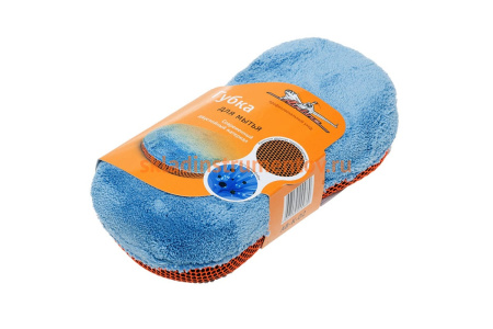 Губка для мытья из микрофибры и коралловой ткани Airline AB-K-02