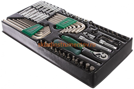 Набор головок и аксессуаров Hans ложемент 1/4" 62шт TT-43