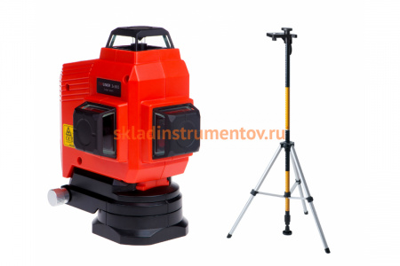 Лазерный уровень TopLiner 3-360 + телескопическая штанга Silver с треногой ADA А00610