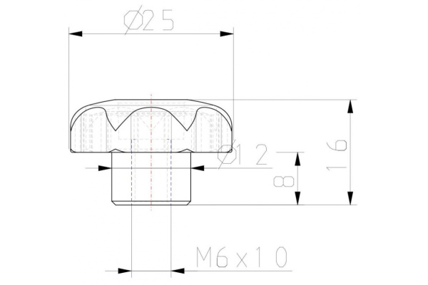 Звездообразная рукоятка KIPP K0155.5061