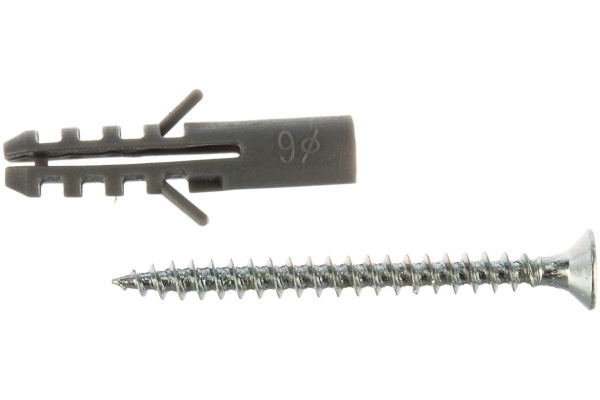 Дюбель 15 шт. с шурупом (6x30 мм) Евро Зубр 30662-06-30