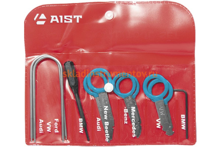 Набор для демонтажа автомагнитол MERCEDES, BMW, FORD, VW, AUDI, 10шт в конверте AIST 00-00009729