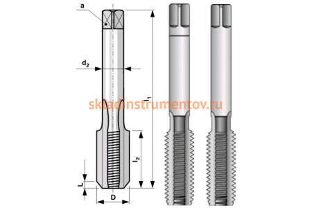 Набор метчиков HSS из 2-х шт. M12 шаг 1.75 мм Bucovice Tools 144120