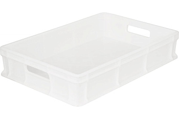 Морозостойкий сплошной ящик с ручками Тара.ру 600х400х120 мм, белый 16394