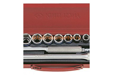 Набор торцевых головок с принадлежностями (1/2", шестигранные, 8-27 мм, 15 предметов) KING TONY 4501MR