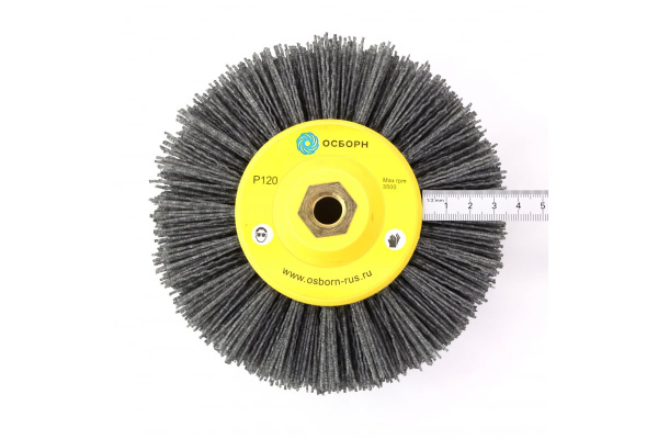 Щетка дисковая нейлоновая 6-013 (150 мм; P120) для УПМ/УШМ ОСБОРН PLM.DB150M14P120