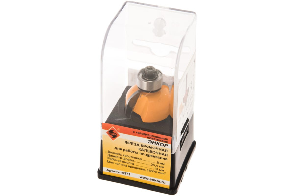 Фреза кромочная калевочная (25.4х13 мм; R 6.35 мм; хвостовик 8 мм) по дереву Энкор 9271