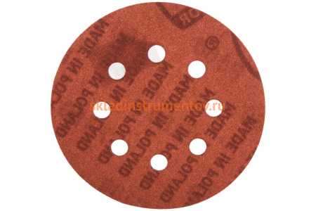 Круг шлифовальный на липучке для обработки дерева (125 мм; Р180; 8 отверстий) KLINGSPOR 270552
