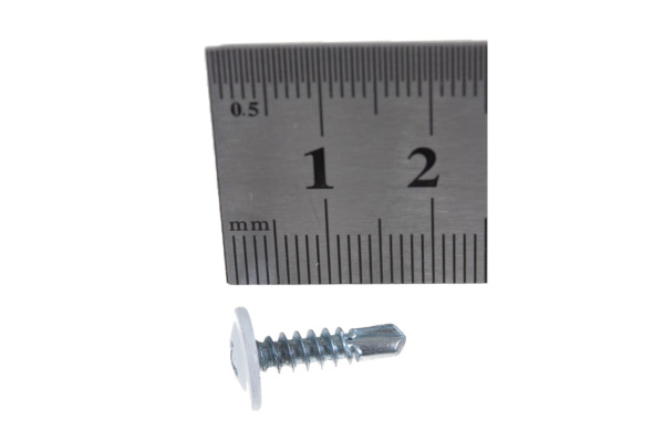 Саморезы с прессшайбой и сверлом по листовому металлу до 2мм Зубр окрашенные в RAL-9003 PH2 4,2х16мм 500шт 300211-42-016-9003