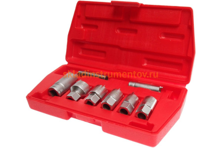 Набор корончатых головок для монтажа антенн и зеркал 8шт в кейсе FORD,VW,NISSAN,MAZDA,TOYOTA и др. /1/10 JTC-1616
