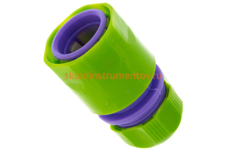 Соединитель пластмассовый быстросъемный с автостопом для шланга 1/2" PALISAD 66140