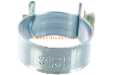 Металлические хомуты СИБРТЕХ, MINI 18-20мм, ширина 9мм, винтовой, W1, 2шт 47507