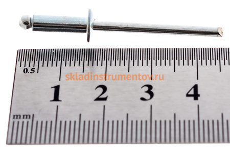 Заклепка вытяжная открытая сталь/сталь St/St (50 шт; 4x12 мм; Борт: Стандарт) MESSER 114014012-50