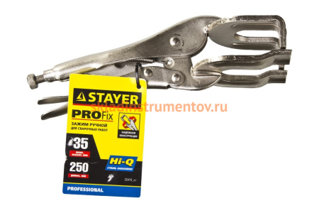 Ручной зажим сварщика 250x35мм STAYER PROFI PRO-Fix 22470_z01