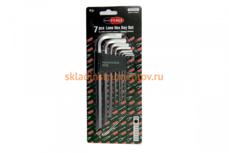 Набор шестигранных удлиненных ключей ROCKFORCE 2.5-10мм 7 предметов RF-5072L