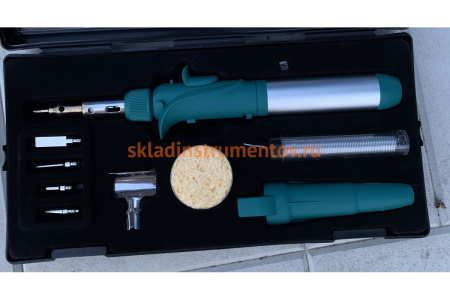 Набор, паяльник газовый, 3в1, пьезоподжиг, 5 насадок, припой 1300С KRAFTOOL "PRO" 55503-H10 Набор, паяльник газовый, 3в1, пьезоподжиг, 5 насадок, припой 1300С KRAFTOOL "PRO" 55503-H10