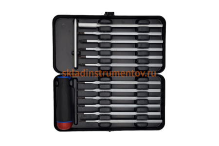 Отвертка c регулировкой крутящего момента Nm 1,5-3,0 с набором насадок 12 шт. в кейсе Felo 10099216