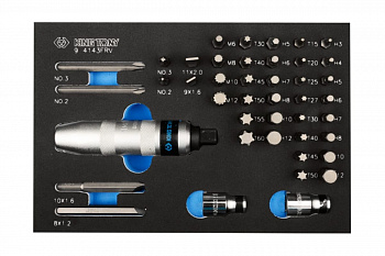 Набор торцевых насадок, бит и ударная отвертка, ложемент, 43шт KING TONY 9-4143FRV