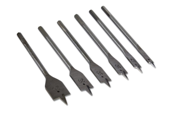 Сверла по дереву перовые 10,12,16,18,20,25 мм, 6 шт. SANTOOL 031960