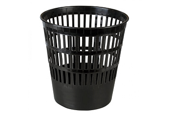 Корзина для бумаг BRAUBERG MAXI большая, 16 литров, сетчатая, черная 231165