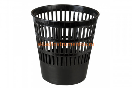 Корзина для бумаг BRAUBERG MAXI большая, 16 литров, сетчатая, черная 231165