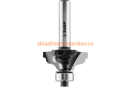 Фреза кромочная калевочная по ламинату №3 ПРОФЕССИОНАЛ (31.7х13х58 мм; R4 мм; хвостовик 8 мм) Зубр 28786-31.7