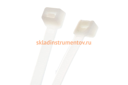 Нейлоновые хомуты Зубр белые, 7.6x400 мм, 50 шт. 309010-76-400