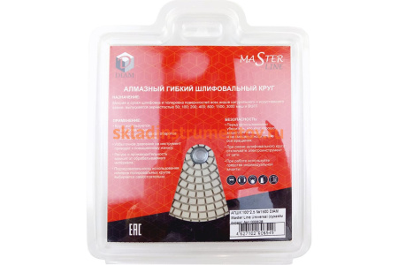 Круг алмазный гибкий шлифовальный Master Line Universal (100х15 мм; №1500; сухая/мокрая) Diam 000628