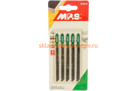 Пилки T101D (100х75х4.0 мм; 5 шт.) по древесине, ДСП, пластмассе MPS 3103