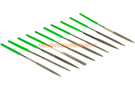 Набор алмазных надфилей 140х50х3, 10шт СИБРТЕХ 158327