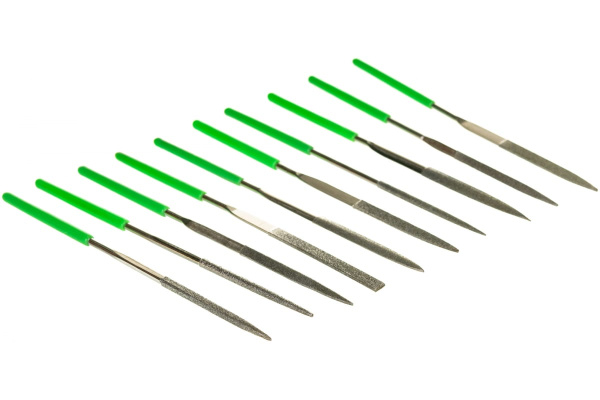 Набор алмазных надфилей 140х50х3, 10шт СИБРТЕХ 158327