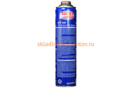 Газовый баллончик 600 мл, резьба EU 7/16" SUPER-EGO SEH020300